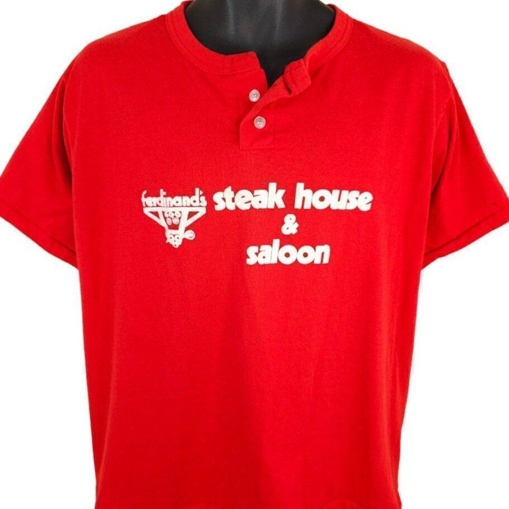 Vintage Ferdinands Steakhouse & Saloon T Shirt Mens Size Large 80s Las Vegas